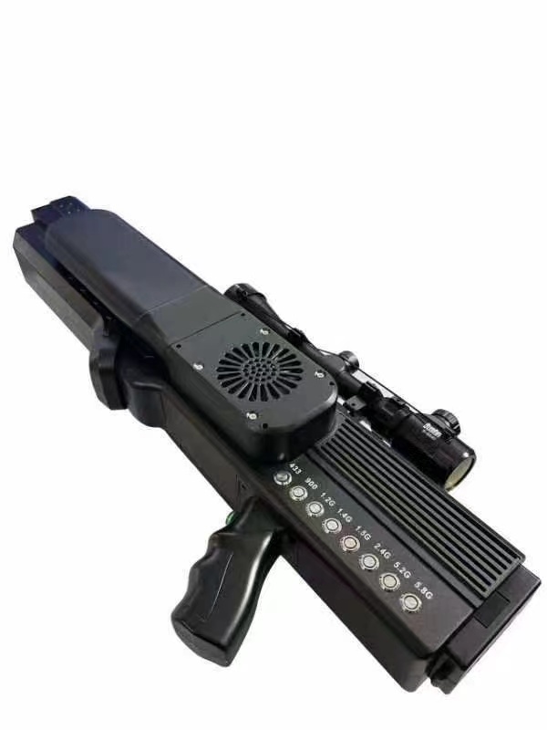  镜铁区手持便携式枪型低空防御反制八通道